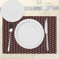 thumbnail image 3 of Ambesonne Abstract Place Mats Set of 4, Old Fashion Retro Dots, Standard Size, Brown Beige, 3 of 6