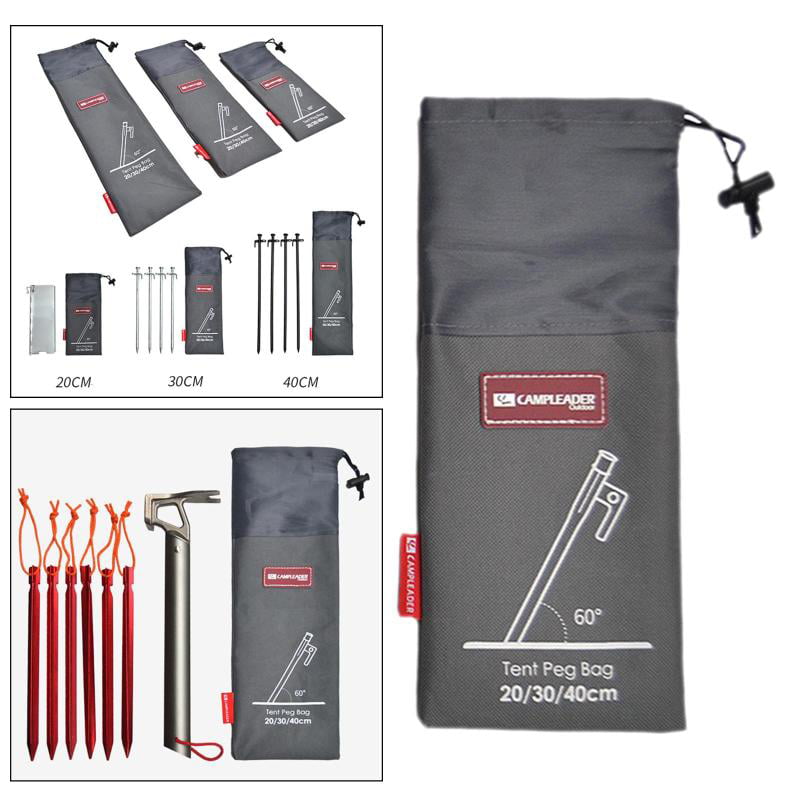 Outdoor Camping Tent Pegs Nails Stake Storage Bag Case Stuff Sack Pouch 