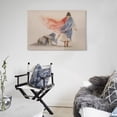 thumbnail image 5 of Jesus And Woman Wall Art Woman Touching The Hem of Jesus' Garment Poster Bible Canvas Print Canvas Wall Art Poster Decorative Bedroom Modern Home Print Picture Artworks Posters 08x12inch(20x30cm), 5 of 6