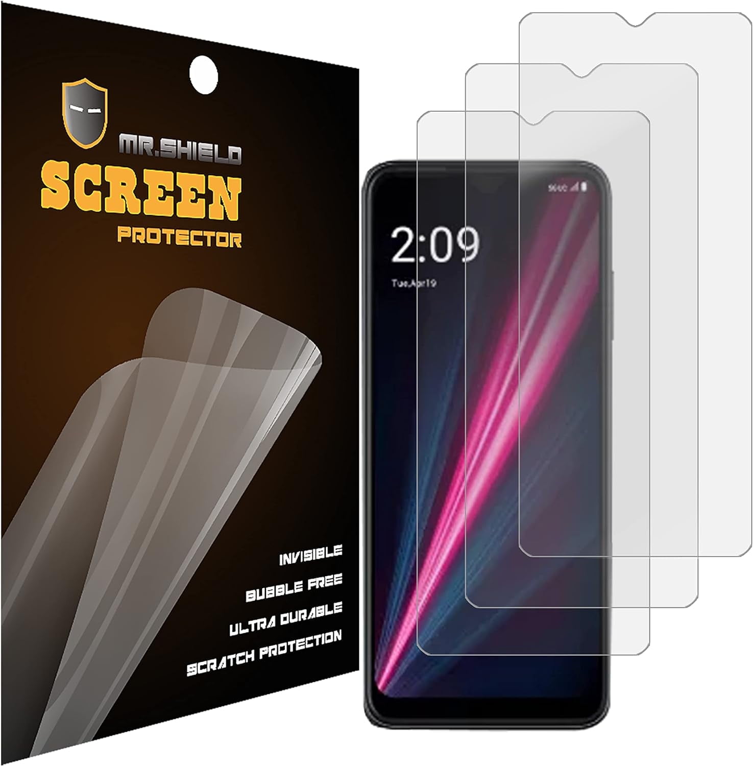 Mr.Shield 3-Pack Tempered Glass Screen Protector For AT&T Maestro 3 - 9H Hardness Japan Glass