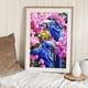 thumbnail image 4 of Cuadros Decorativos Loro azul de 11 quilates bordado con cuentas costura artesanal punto de cruz completo arte Animal JShteea Nuevos Originales, 4 of 8
