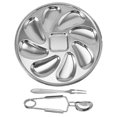 thumbnail image 2 of 1 set of Oyster Storage Plate Stainless Steel Oyster Dish Oyster Serving Dish, 2 of 2