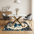 thumbnail image 3 of ODIKA 5'x7' Ultra-Soft Area Rug, Cartoon Vintage Pirate Octopus Abstract Nautical Map Motifs Compass None Washable, Bare feet friendly, Silk-Touch for Bedroom Home office, 3 of 7