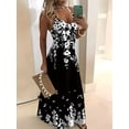 thumbnail image 2 of Falda de tirantes estilo bohemio de verano para mujer, vestido informal holgado de corte A largo, elegante y nuevo para playa., 2 of 4