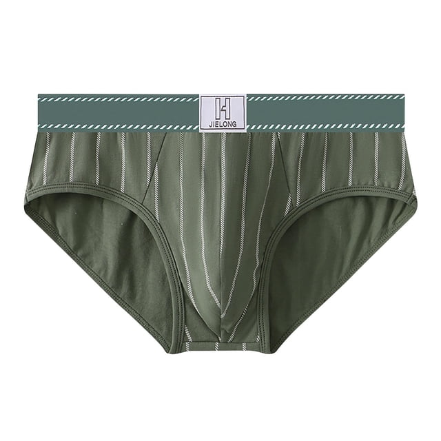 Mens Sexy Ropa Interior Rayado Medio Cintura Ropa Interior Casual Poliéster Boxeadores Transpirables, de Moda Y Cómodo para el Ocio Y el Gimnasio