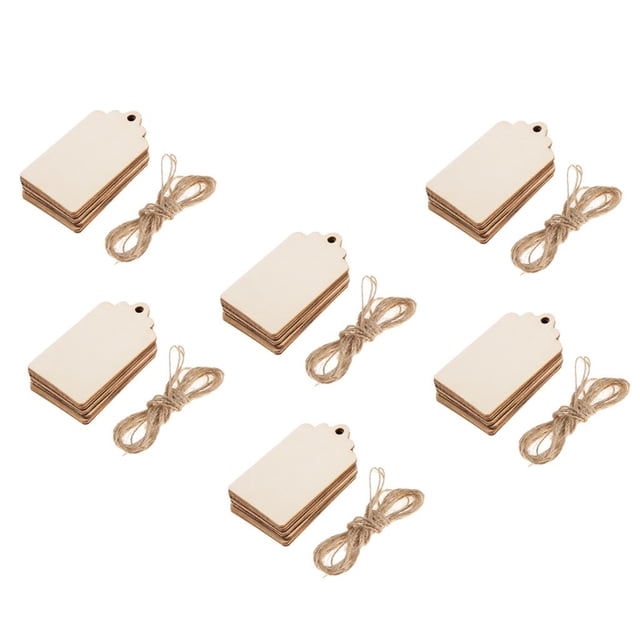 Etiquetas de madera perfecl 60 Piezas Rústica Natural para Bricolaje