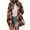 Orange##1, variant on Women Plaid Shacket Jackets Casual Long Sleeve Loose Lapel Cardigan Jacket Coat With Pocket