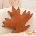 thumbnail image 4 of Fall Throw Pillows Maple Leaf Shaped Pillows 3D Leaves Decorative Soft Plush Pillow Cushion for Home Bedroom Thanksgiving Party Living Room (Brown), 4 of 6