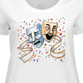 thumbnail image 4 of Inktastic Tragedy and Comedy Stage Masks Women's Plus Size T-Shirt, 4 of 5