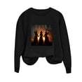 thumbnail image 5 of Jsaierl Halloween Sweatshirts for Women Cute Witch Graphic Pullovers Vintage Classic Crewneck Long Sleeve Sweater Tops Halloween Party Supplies, Sizes S-2XL, 5 of 7