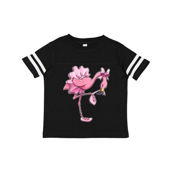 Inktastic Flamingo Ballerina in Tutu and Ballet Toe Shoes Boys or Girls Toddler T-Shirt