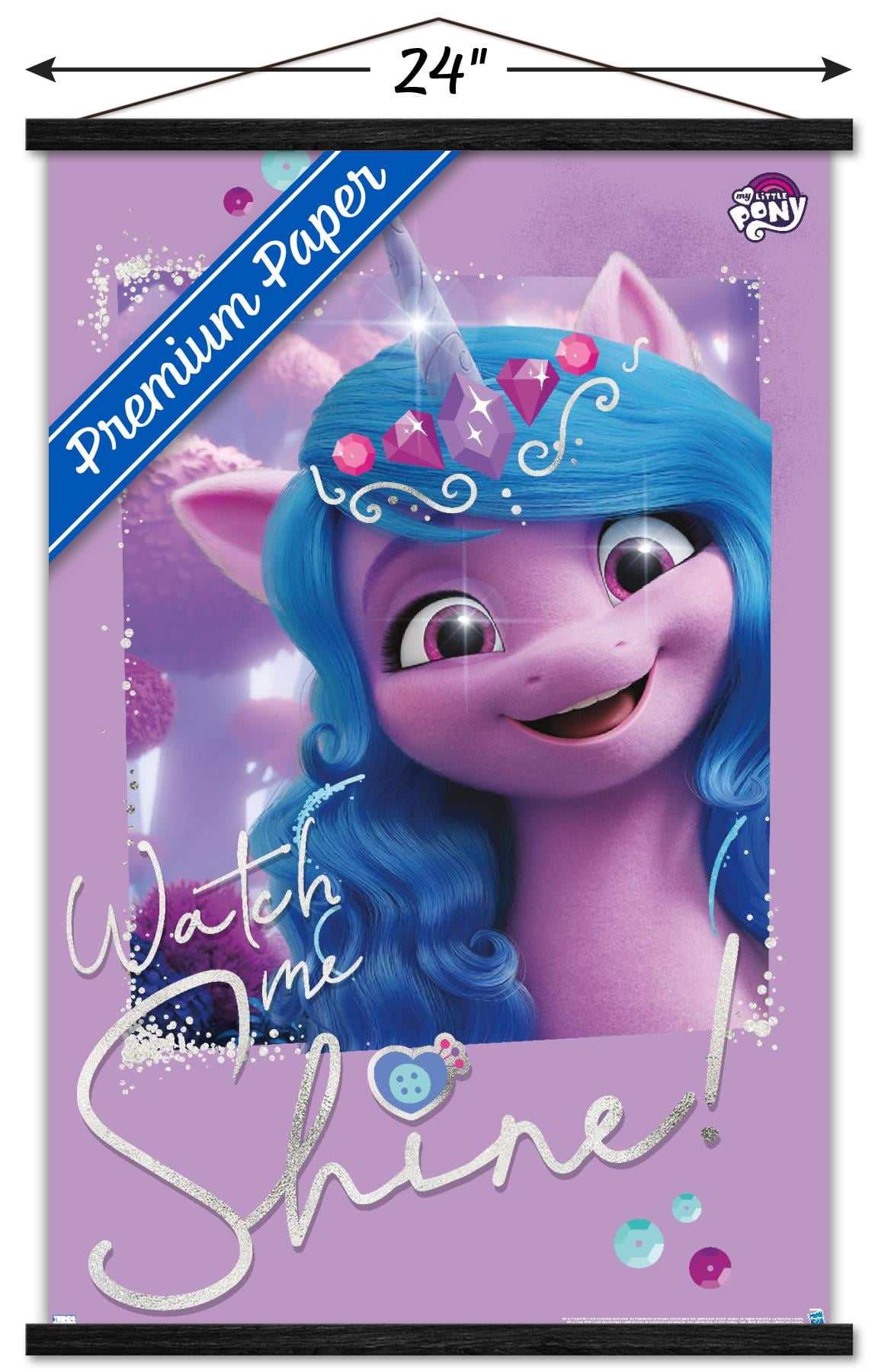 My Little Pony 2 - Watch Me Shine Wall Poster with Wooden Magnetic Frame, 22.375" x 34"