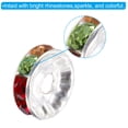 thumbnail image 3 of 10mm Rondelle Spacer Beads, Crystal Rhinestone Bead Spacers, Multicolored Silver, 50 Pack, 3 of 5