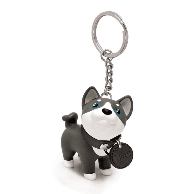 Llavero de perro Corgi, regalo, llavero de cachorro para coche, colgante para bolso de mujer, colgante de cachorro (Ketti/blanco y negro)