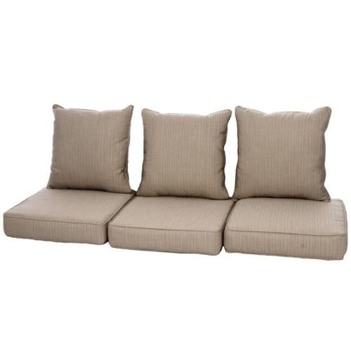 Clara Indoor Outdoor Wicker Sofa Cushion Set Made With Sunbrella Fabric Canvas Rust Com Outdoor Wicker Sofa Cushion Set Made, What Are Outdoor Cushions Made Of