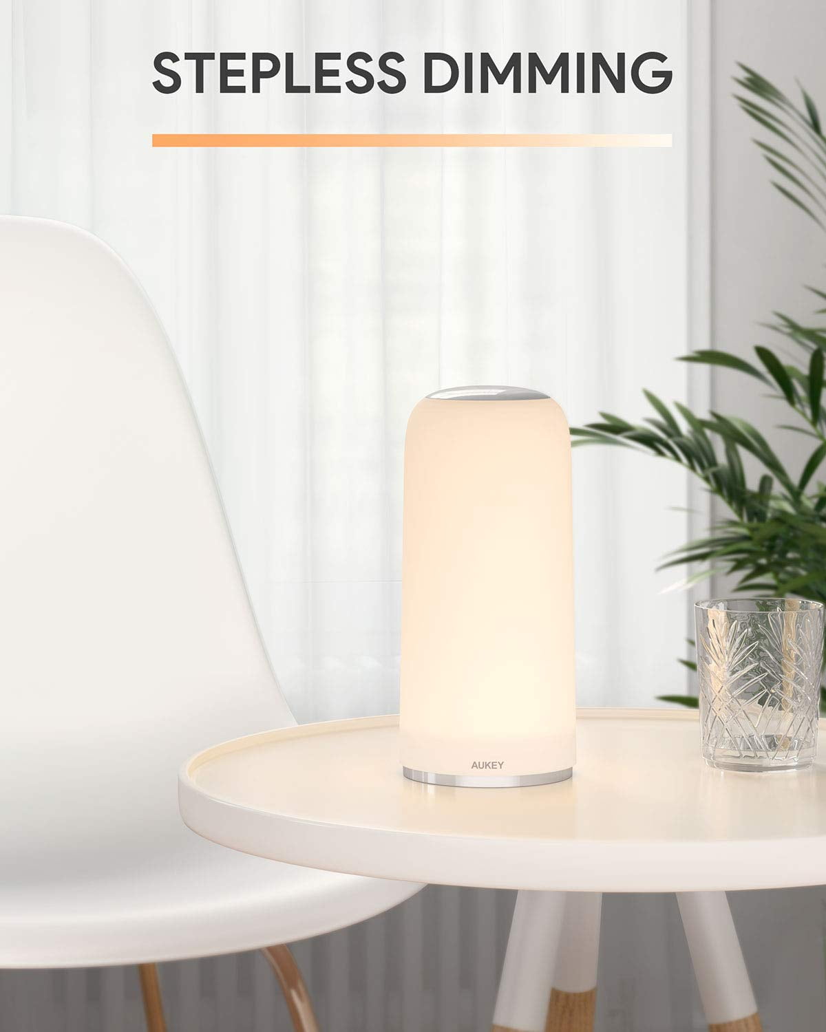 Lår Betinget angst AUKEY Table Lamp RGB Color-Changing Touch-Sensitive Bedside Lamp with Warm  Light - Walmart.com