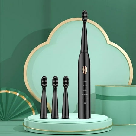 product image of Christmas Savings   Feltree Home Essential Product USB Charging Electric Toothbrush  Electric Toothbrush With 2 Brush Heads  Smart 5-speed Timer Electric Toothbrush IPX7 Waterproof