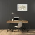 thumbnail image 3 of Moll, Herman 24x17 White Modern Wood Framed Museum Art Print Titled - A new map of the world according to the new observations 1732, 3 of 4