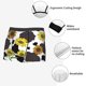 thumbnail image 3 of Balery Black Cow Print With Sunflowers Country Calzoncillos bóxer para hombre, ropa interior de algodón suave y transpirable con cinturilla de nailon-XX-Large, 3 of 5