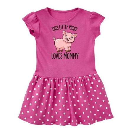 

Inktastic This Little Piggy Loves Mommy- cute Gift Baby Girl Dress