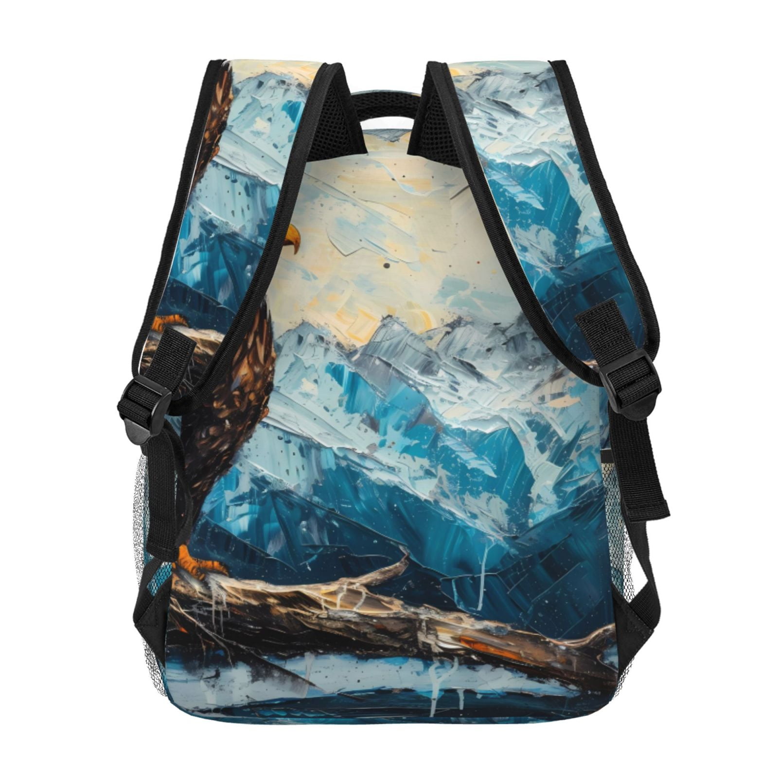 Xecao Iceberg Bald Eagle Backpack, a stylish and functional choice for both men and women, is the perfect basic bookbag for college, work, or travel