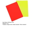 thumbnail image 3 of huanledash 1 Set Football Referee Warning Card Bright Color Thickened Anti-break PVC Soccer Referee Red And Yellow Cards Referee Tool, 3 of 7