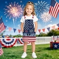 thumbnail image 2 of Likimi Child Toddler Girls Suspenders Dress For 4Th Of July Square Neck Sleeveless Patriotic Printed Summer Fashion Comfort Dresses Dark Blue Size 12-13 Years, 2 of 4
