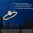 thumbnail image 2 of Gem Stone King 10K Yellow Gold Oval Peach Morganite and White Lab Grown Diamond Engagement Ring for Women (0.55 Cttw, Oval 6X4MM, Gemstone October Birthstone, Available in Size 5, 6, 7, 8, 9), 2 of 6