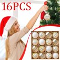 thumbnail image 5 of Axiiglly 16Pcs Christmas Balls Ornaments, 2.36" Shatterproof Christmas Balls Set, Multi-Pattern Painted Xmas Hanging Balls for Christmas Trees Decorations, Home Holiday Party Decor, 5 of 8