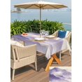 thumbnail image 5 of Outdoor Tablecloth with Umbrella Hole for Patio/Picnic/Party/Camping, Mountain Peak Waterproof Table Cloth Rectangle Table Cover Washable, Purple Beige Mist Zen Modern Nature Fantasy (52"x 70"), 5 of 9