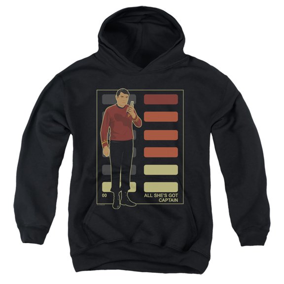 Star Trek - All Shes Got Captain - Youth Hooded Sweatshirt - Medium