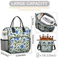 thumbnail image 5 of OBREWU Blue Pioneer Flower Women's Insulated Leakproof Large Lunch Bag, Oxford Cloth, 5 of 7