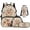 Studying Capybara, variant on Bulopur Boys 17 Inch Backpack Set, 4 Piece Hunting Deer Print School Bookbag with Lunch Box, Water Bottle Holder and Pencil Case for Elementary