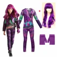 thumbnail image 2 of Disfraz de Audrey Evie Evil Mal Descendants para niñas, disfraz de Halloween para fiesta de cumpleaños y peluca para niños, disfraz de Descendants 3, 2 of 5