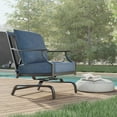 thumbnail image 5 of Grand Patio Outdoor Seating Chair Set of 2, Stationary Adult Rocker, Metal, Peacock Blue, 5 of 6