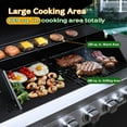 thumbnail image 5 of Brand Man 5-Burner Outdoor Gas Kitchen Grill Island with Side Burner, BBQ Station with Storage Cabinets and Fold-out Prep Table, LPG/NG Convertible, 5 of 9
