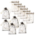 thumbnail image 1 of 100pcs Drawstring Organza Bags Fine Mesh Design Gift Pouches Gilding Goodies Bags, 1 of 8