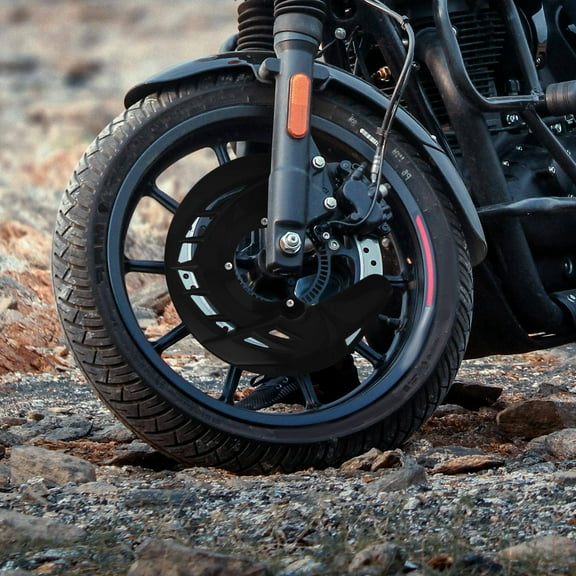 Raindrops Dirt Bikes Front Disc Brake Guard Plastic 1Pack Black 12.2x10.4x2.0in