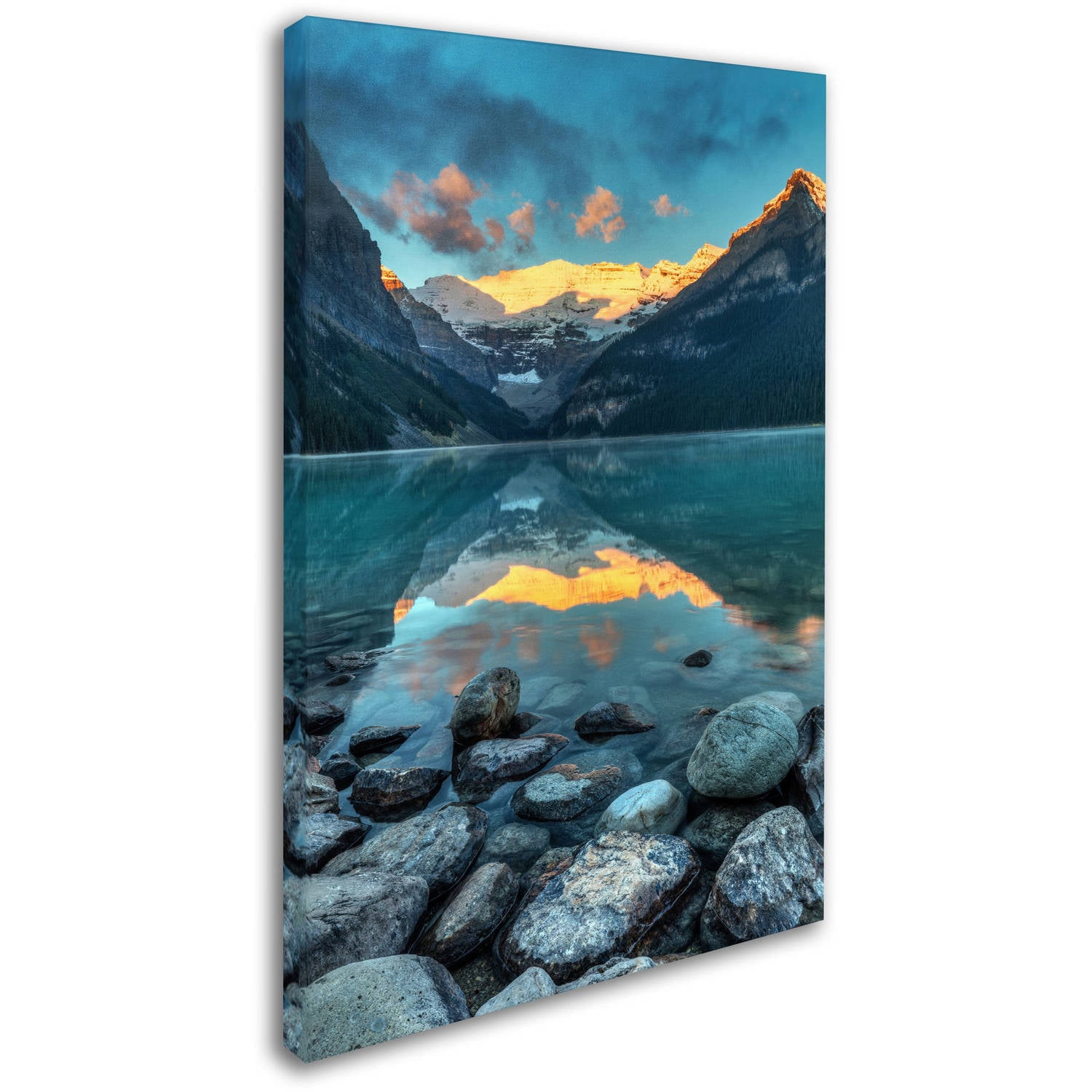 Trademark Fine Art 'Lake Louise Sunrise' Canvas Art by Pierre Leclerc