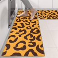 thumbnail image 2 of Kitchen Rugs Sets Of 2,Yellow and Black Of Leopard Print Anti Fatigue Kitchen Mat Rugs Non Slip Washable,Decorative Kitchen Floor Mats for Kitchen,Sink,Laundry,17"X47", 2 of 5