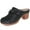 Black, variant on Ecetana Womens Heeled Mules Closed Toe Slip On Clogs for Women Comfort Chunky Heel Sandals