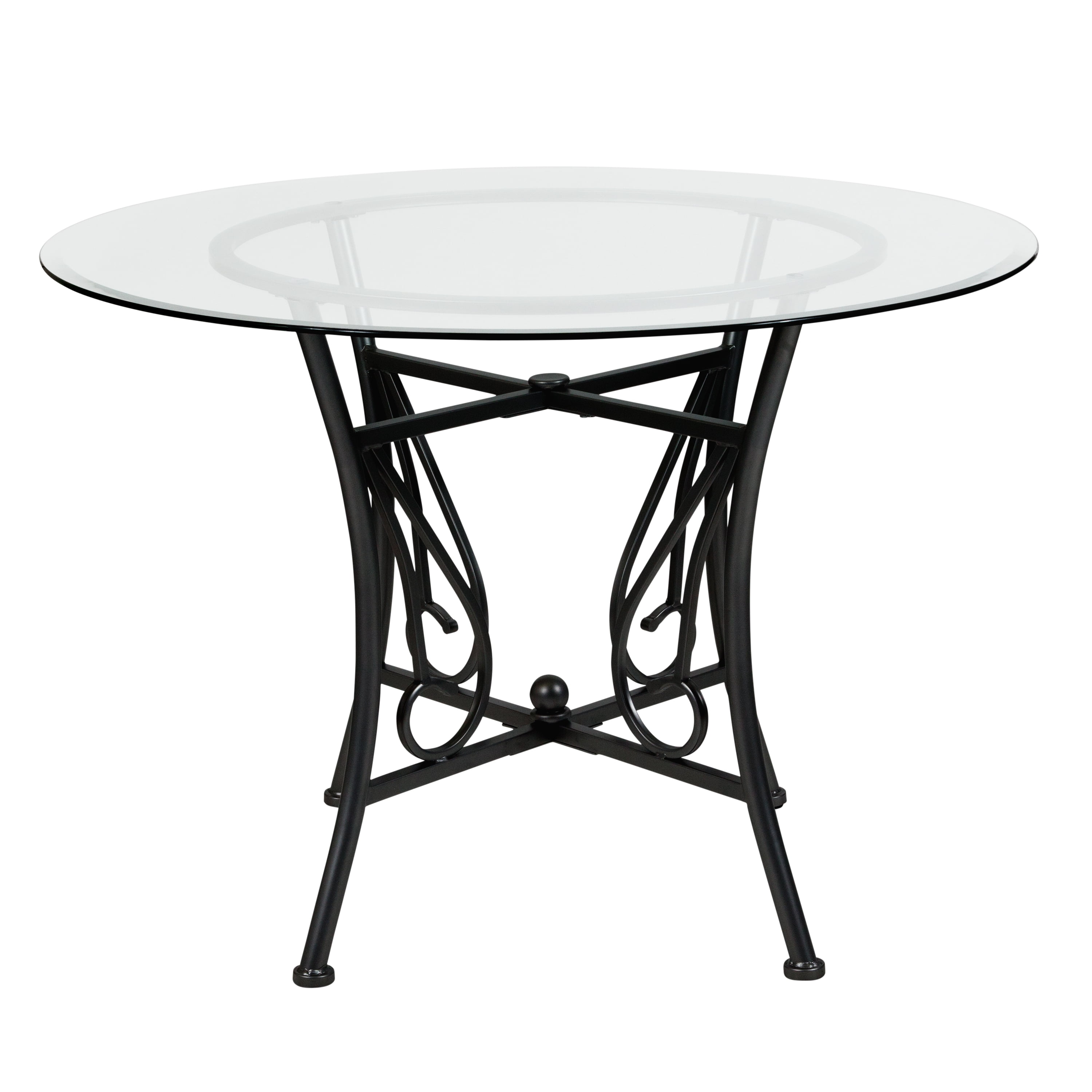 Flash furniture princeton round store glass dining table