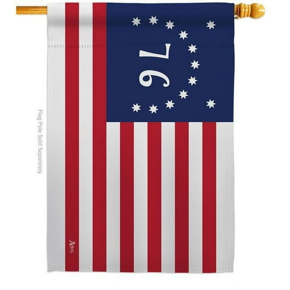 Americana Home & Garden H140703-BO 28 x 40 in. Bennington American USA Historic House Flag with Double-Sided Horizontal Decoration Banner Garden Yard Gift