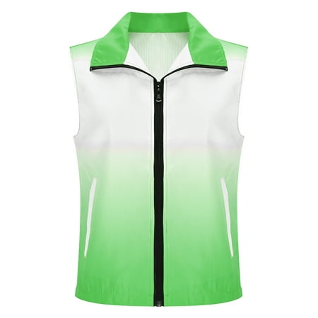 FRSASU Women s Lightweight Softshell Vest Windproof Sleeveless Jacket for Golf Running Travel Green