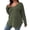 Olive Green, variant on Lovskoo 2024 Sweaters for Women Winter Trendy Long Sleeve Solid Color V-Neck Sweater Pullover Tops Black
