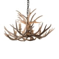 thumbnail image 4 of Meyda Tiffany 200455 Antlers 4 Light 30" Wide Antler Candle Style Chandelier - Copper, 4 of 4
