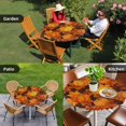 thumbnail image 4 of Orange Pumpkins Fall Round Tablecloth for 55-60 Inch Tables,Fitted Table Cover with Elastic Edge,Maple Leaves Thanksgiving Botanical Waterproof Outdoor Table Cloth Protector for Patio Garden Dinner, 4 of 9