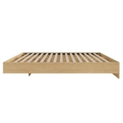 Nexera Queen Size Platform Wood Bed Frame, Natural Maple
