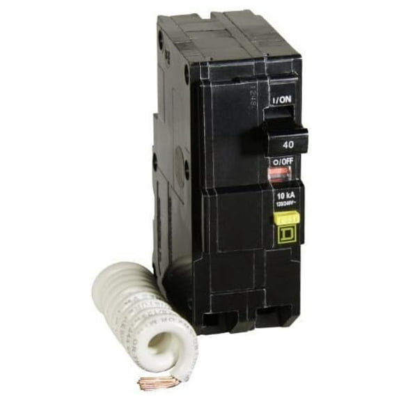 Square D - QO240GFICP QO Circuit Breaker, 40-Amp, 120/240V, 2-Pole, GFCI, Plug-In Mount