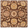 thumbnail image 2 of Safavieh Heritage Alvina Floral Area Rug, Brown/Gold, 6' x 6' Square, 2 of 10